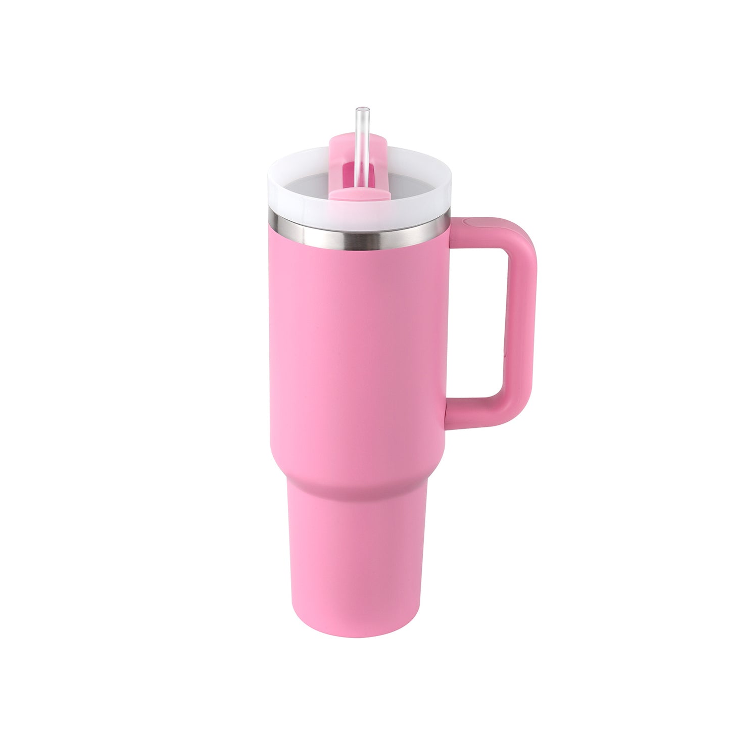 40oz Insulated Tumbler With Handle & Straw – Spill-Proof Stainless Steel Travel Mug | Leak-Proof Travel Mug