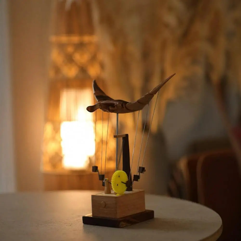 Handcrafted Wooden Manta Ray in Motion 🌊✨