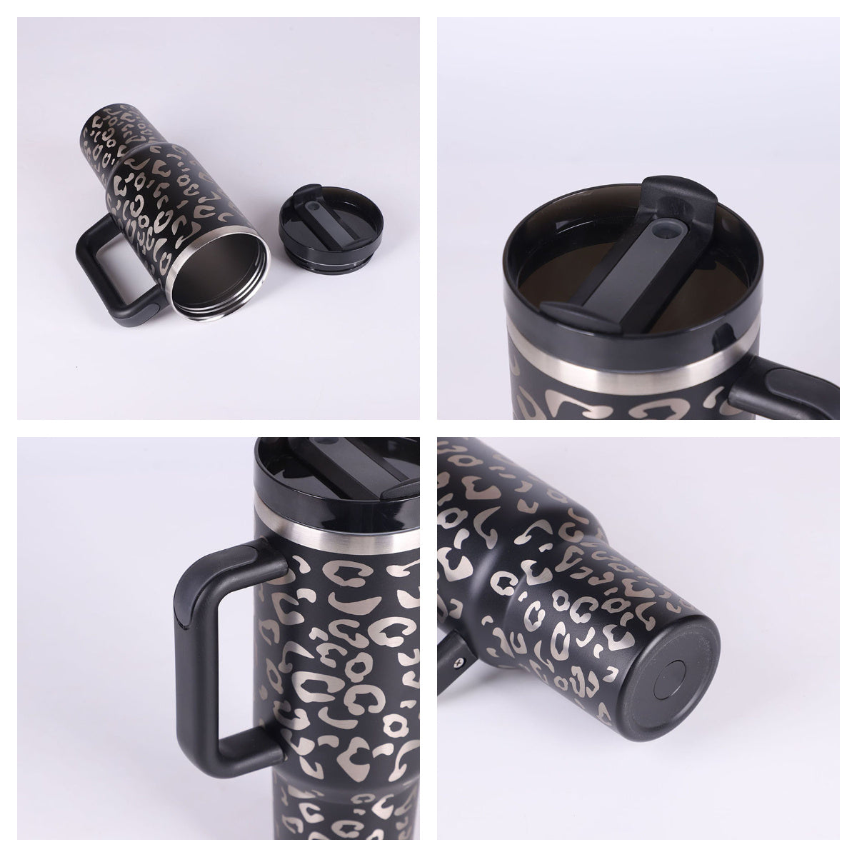 40oz Insulated Tumbler With Handle & Straw – Spill-Proof Stainless Steel Travel Mug | Leak-Proof Travel Mug