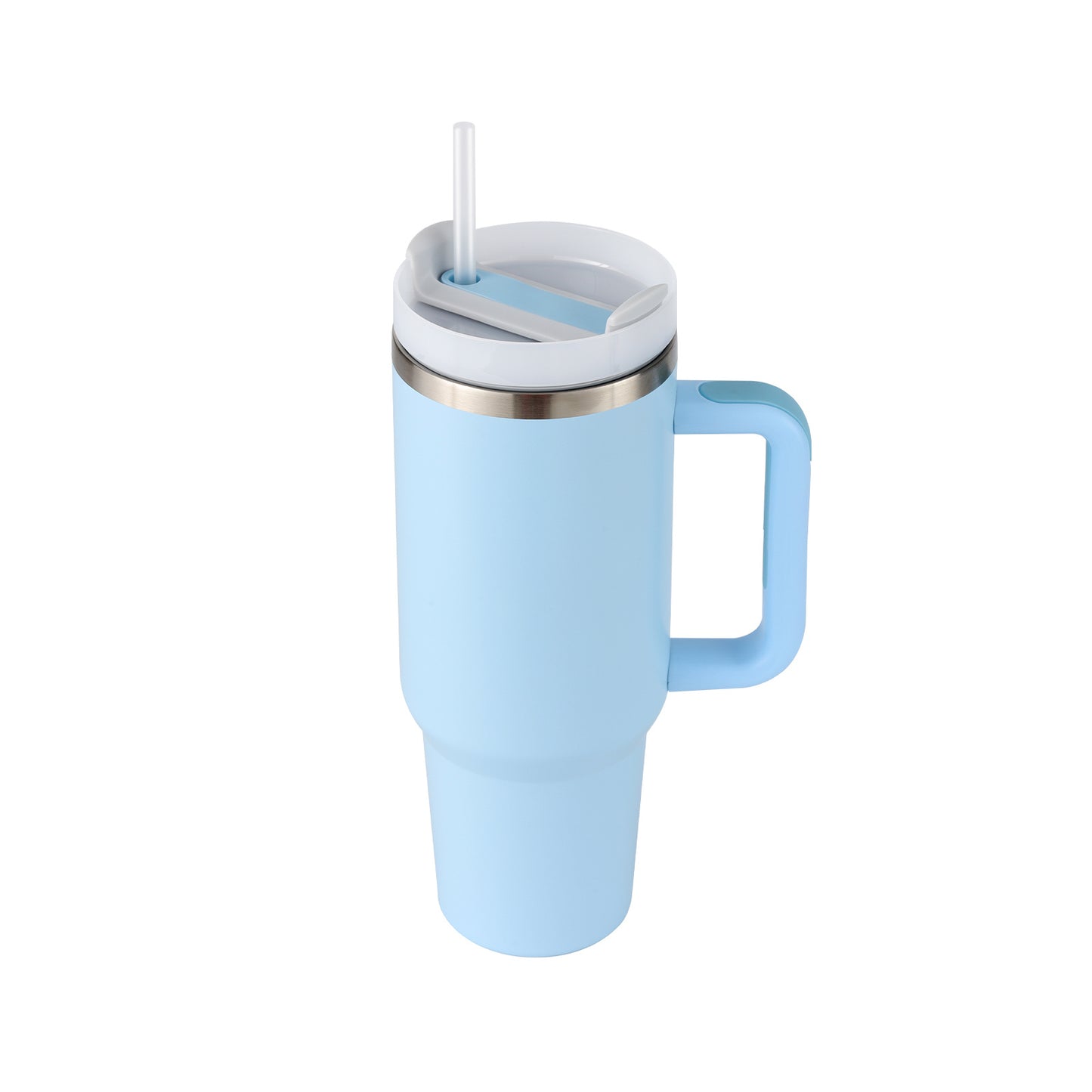40oz Insulated Tumbler With Handle & Straw – Spill-Proof Stainless Steel Travel Mug | Leak-Proof Travel Mug