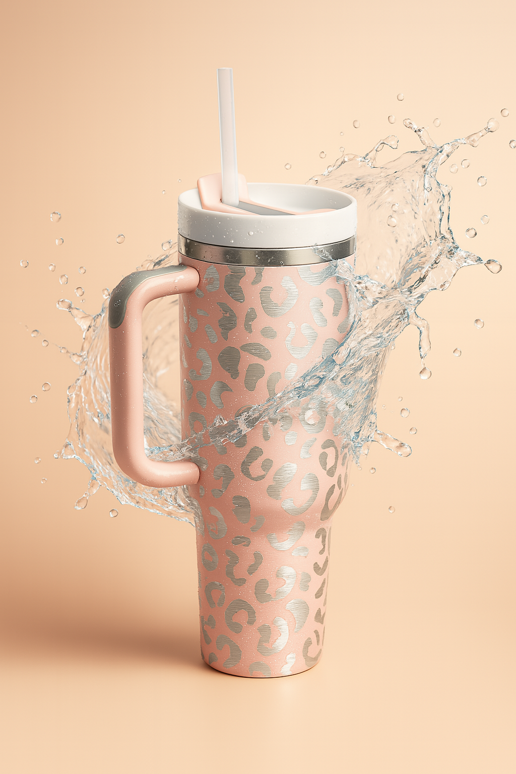 40oz Insulated Tumbler With Handle & Straw – Spill-Proof Stainless Steel Travel Mug | Leak-Proof Travel Mug
