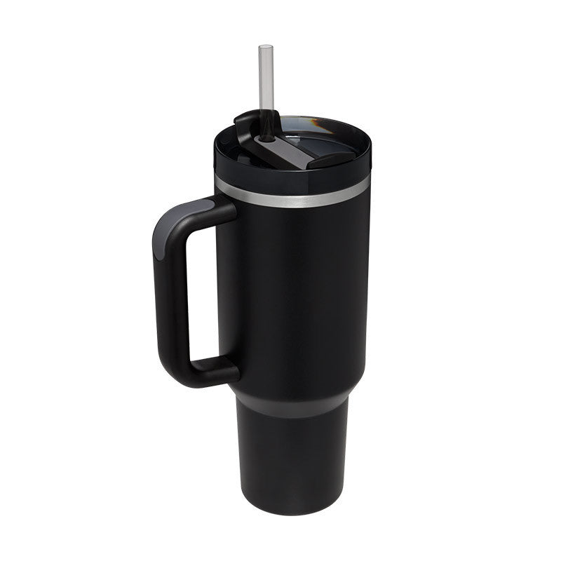40oz Insulated Tumbler With Handle & Straw – Spill-Proof Stainless Steel Travel Mug | Leak-Proof Travel Mug